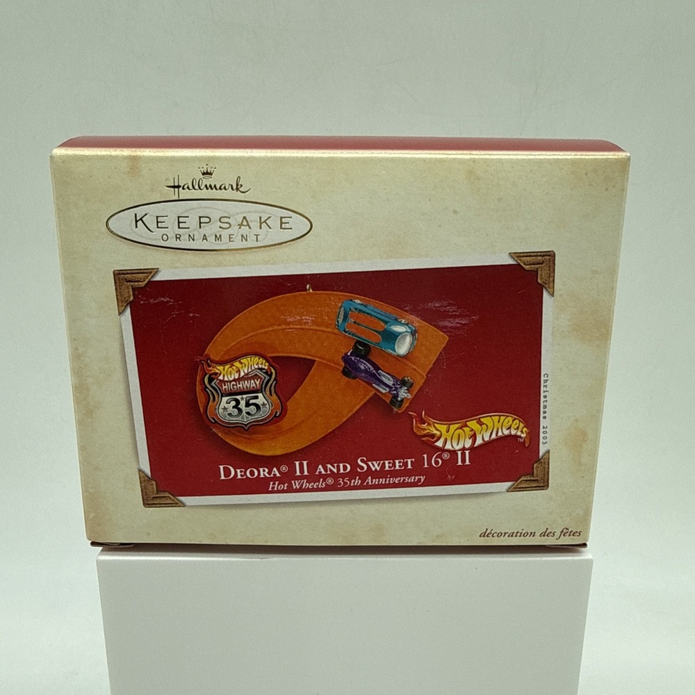2003 Hallmark Ornament Deora II and Sweet 16 II Hot Wheels 35th Anniversary